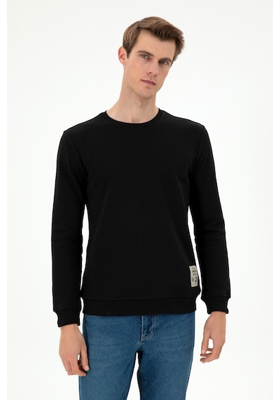 U.S. Polo Assn. Erkek Regular Fit Bisiklet Yaka Siyah Sweatshirt 50293471-VR046 U.S. Polo Assn. Erkek Regular Fit Bisiklet Yaka Siyah Sweatshirt 50293471-VR046