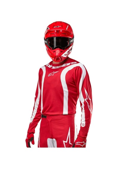 Alpinestars Fluid Lurv Kros Motor Jerseyi Kırmızı Beyaz