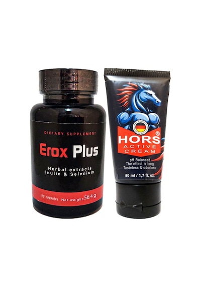 Eroxplus Erkeklere 30lu Özel Kaps + Hors Active Cream 50 Ml Erkek Katılaştırıcı