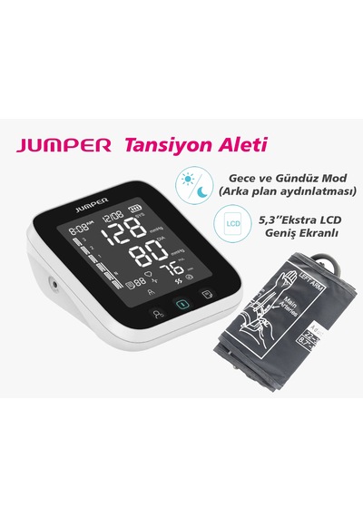 Jumper Üst Koldan Dijital Tansiyon Aleti Elektronik Nabız Ölçer Jpdha101