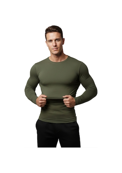 Rizzup Haki Dar Kalıp Likralı %90 Pamuk Erkek Sweatshirt Vücuda Oturan İnce Penye Sweat 2300423 Rizzup Haki Dar Kalıp Likralı %90 Pamuk Erkek Sweatshirt Vücuda Oturan İnce Penye Sweat 2300423