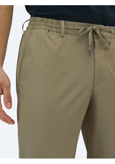 Kip Vizon Düz Dokuma Casual Pantolon Vizon
