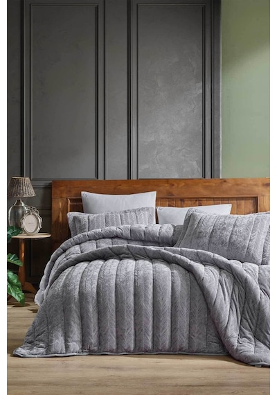 Elart Comfort Yeni Nesil Uykuseti - 6 Parça Velvet Gümüş 230X220 230 x 220 Gümüş