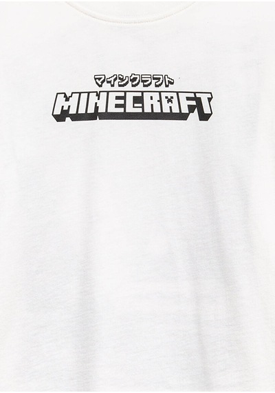 Mavi Minecraft Baskılı Beyaz Erkek Çocuk T-shirt M6610378-70057 Beyaz Mavi Minecraft Baskılı Beyaz Erkek Çocuk T-shirt M6610378-70057 Beyaz
