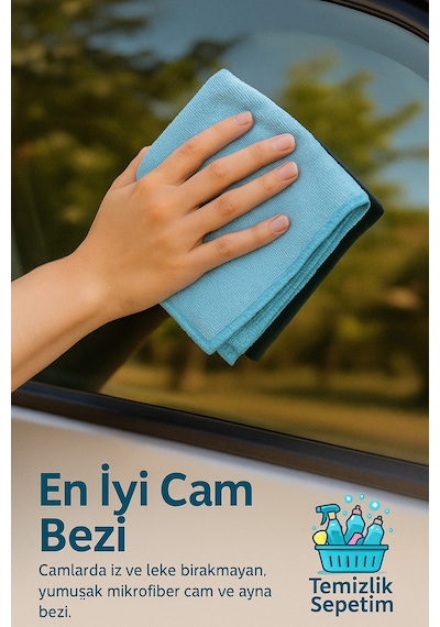 Mikrofiber Cam Bezi 5 Adet 40x40 Cm İz Bırakmaz - Ultra Temiz Yüzeyler Diğer
