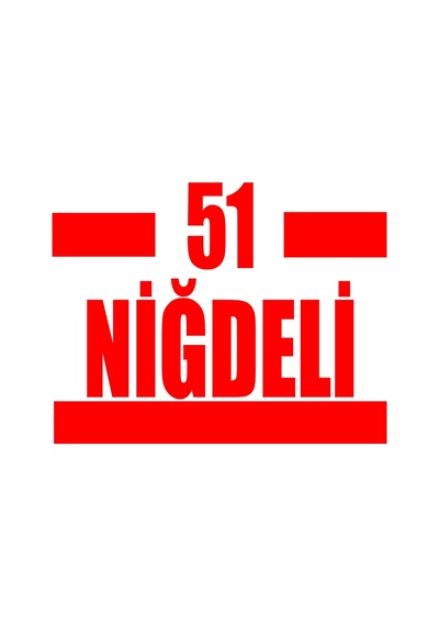 51 Niğdeli Araba Sticker 17x17 Cm Kırmızı