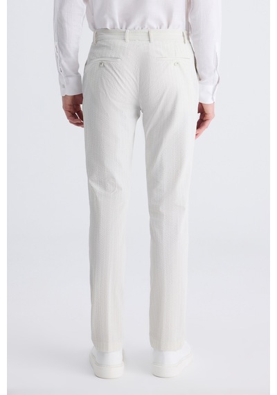 Twn Slim Fit Ekru Çizgili Pamuklu Jogger Pantolon 4ec0305013442 E01