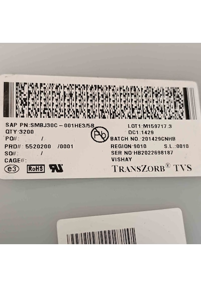 Smbj30c-001he3/5b 30v 600w Smd Transil Diyot 40 Adet