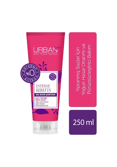 Urban Care Intense Keratin Aşırı Yıpranmış Saçlar için Saç Bakım Şampuanı 250 ML