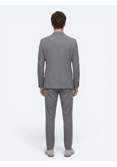Kip Gri Düz Modern Fit Takım Elbise