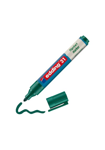 Flipchartmarker 31 Ecoline, Yeniden Doldurulabilir, 1,5 3 Mm, Yeşil Çok Renkli