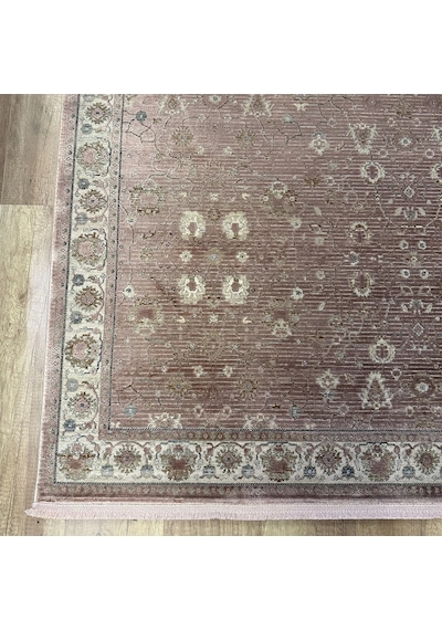 Hoom Rugs Silver 4134 Krem Mürdüm Saçaklı Salon Halısı Silver