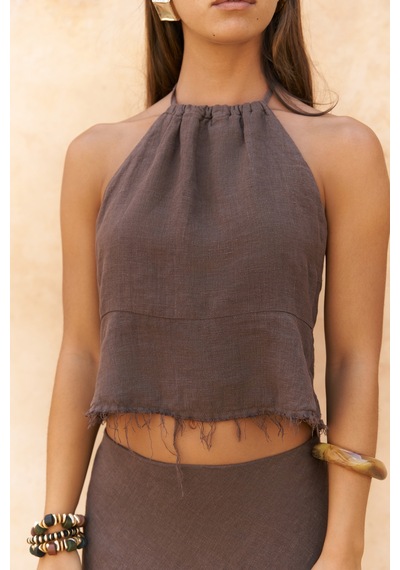 Mai Collection Mai Studios Co. Malmvira Soft Kahve Keten Crop Etek Takım Kahve Mai Collection Mai Studios Co. Malmvira Soft Kahve Keten Crop Etek Takım Kahve