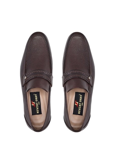 Kahverengi Klasik Loafer Kösele Erkek Ayakkabı -7005- Kahverengi