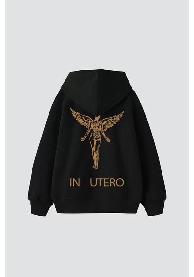 Startmore Nirvana Sırt Baskılı Unisex Oversize Beyaz Siyah