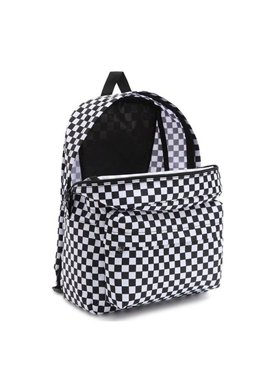 Vans Mn Old Skool Check Backpack Sırt Çantası Damalı Beyaz Siyah