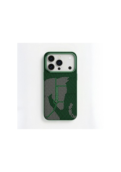 Apple Uyumlu iPhone 17 Pro Steed Woven Magsafe Aramid Fiber Premium Kılıf Yeşil
