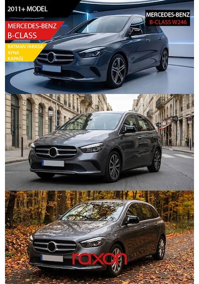 Mercedes-benz B-class W246 2011+ Batman & Yarasa Ayna Kapağı Parlak Piano Black Sport