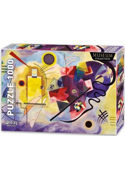 Star Puzzle 1000 Parça Sarı-Kırmızı-Mavi İllüstrasyon Puzzle