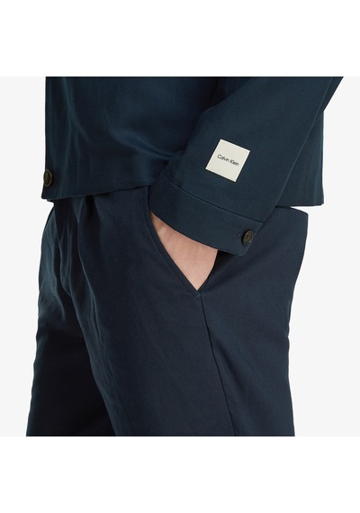 Calvin Klein Erkek Mavi Keten Karışımlı Ceketdüzk10k114392