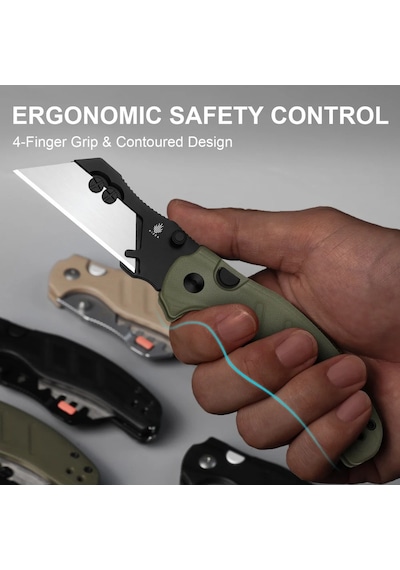 Kizer Kamp Sheepdog Utility Knives Button Liner Lock C01c Uti 1 5cr15mov Kizerv 3488.29jsa2 Kum
