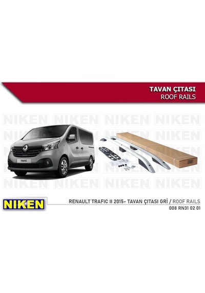 Renault Trafıc 2 Tavan Çıtası Uzun Gri 2015-sonrası Modeller Uyum