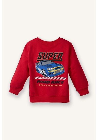 Defacto Erkek Bebek Bisiklet Yaka Baskılı Sweatshirt G6139a526sprd79 Kırmızı-rd79