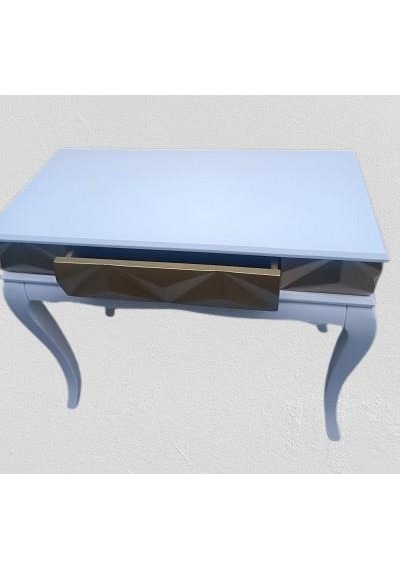 Dresuar Piramit Model 90521 Gold Beyaz Uyum Lükens Kayın Ayak El Yapım Beyaz