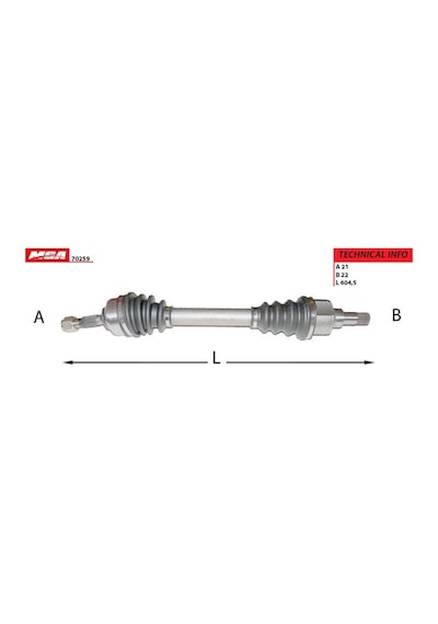 MGA 70259 AKS SOL ABSSİZ 206 1.4 HDI 1.6 TU5