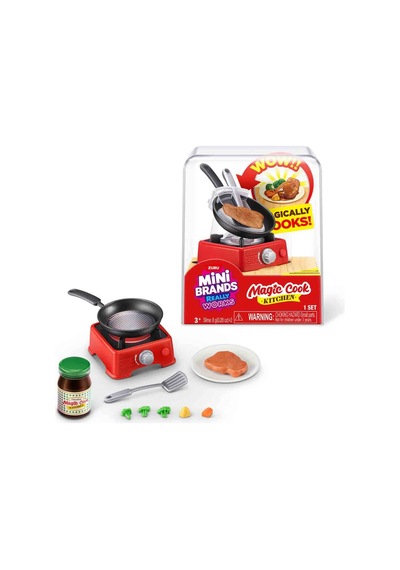 Mini Brands Magic Cook Kitchen Mini Izgara Tava Seti Biftek Pişirme Oyuncak Mutfak Seti 3+