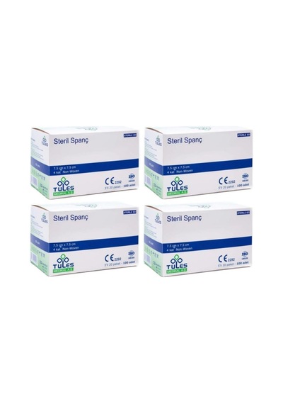 Tules Steril Spanç Emici Kompres 7,5 X 7,5cm 100 X 4 - 400 Adet