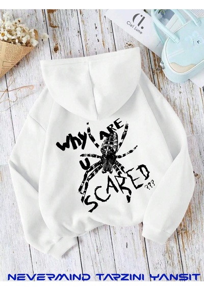 Nevermind Unisex Whe Are You Baskılı Oversize Baskılı Kapşonlu Sweatshirt 3 Beyaz Nevermind Unisex Whe Are You Baskılı Oversize Baskılı Kapşonlu Sweatshirt 3 Beyaz