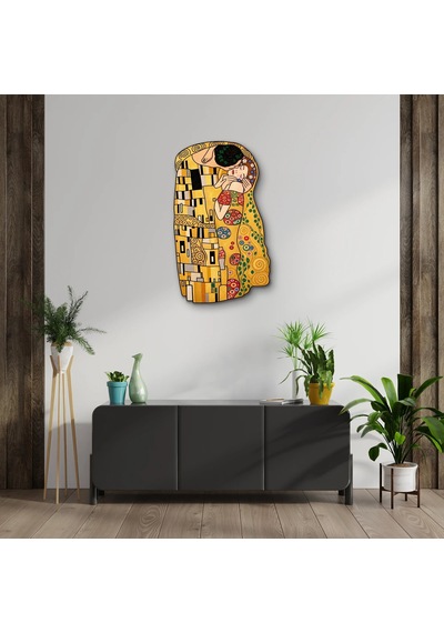 Altın Öpücük - Metal Tablo - Dec0193 39 X 65 Cm Çok Renkli