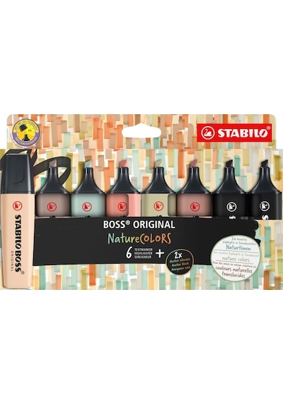 Stabilo Fosforlu Kalem Boss Naturecolors 8pcs.wallet 70/8-2-1 Diğer