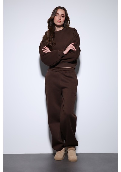 Antioch Basic Kadın Sweatshirt Kahve