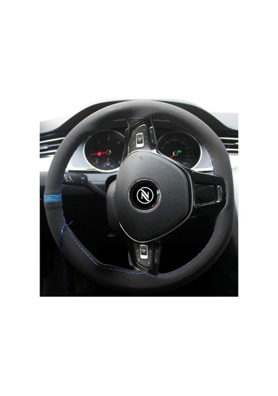 Oto Direksiyon Kılıfı Alcantara Model Alcantra Mavi Dikişli