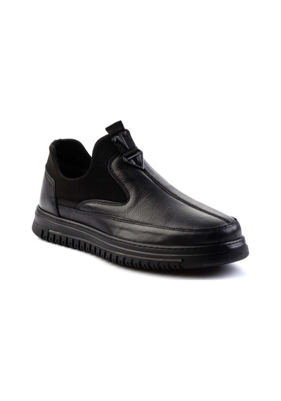 Bambi Siyah Leather Erkek Casual Ayakkabı E01900240203 Siyah