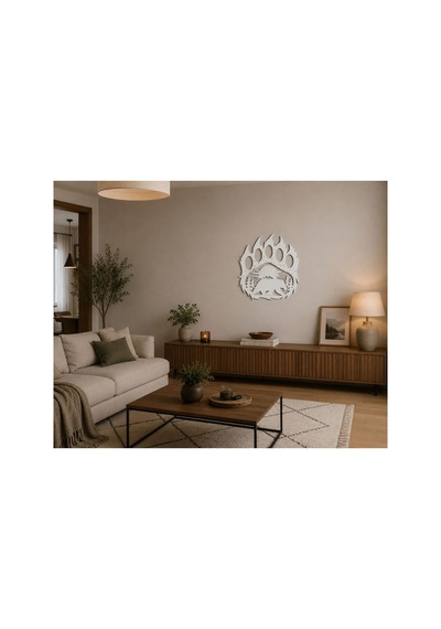 Arliadesign Ayı Pençesi Doğa Duvar Dekoru / 5 Mm Mdf 50 X 50 Cm