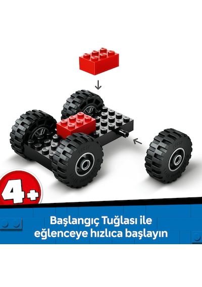 LEGO® Sarı Tekerlekli İnşaat Yükleyicisi 60450 - 4 Yaş ve Üzeri Çocuklar için Yaratıcı İnşaat Aracı İçeren Oyuncak Yapım Seti (81 Parça)
