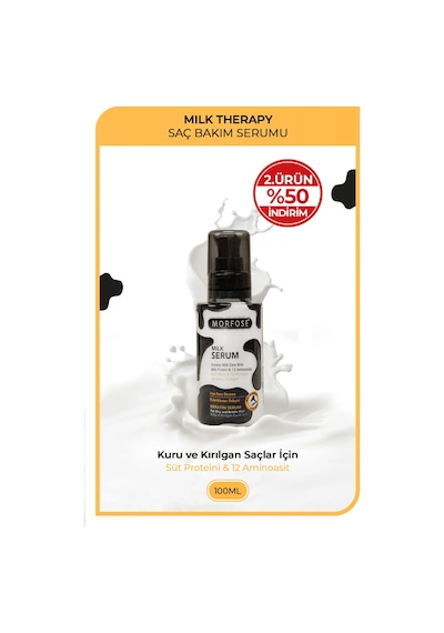 Morfose Milk Therapy Keratin Saç Serumu 100 Ml-yıpranmış Saçları Onarıcı, Yumuşak Ve Canlı Saçlar