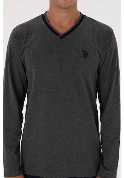 U.s. Polo Assn. Erkek Antrasit Melanj Pijama Takım 50318616-vr081 Antrasit Melanj
