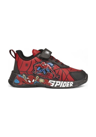 Spıderman 836 Erkek Çocuk Işıklı Sneaker Kırmızı/siyah