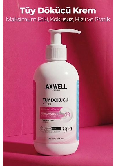Axwell Tüy Dökücü Krem 250ml Tüm Cilt Tipleri İçin
