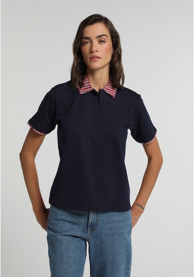 Colin's Colins Regular Fit Shirt Neck Düz Kadın Lacivert Kısa Kol Tişört Cl1083066 Q1.v2 Nav