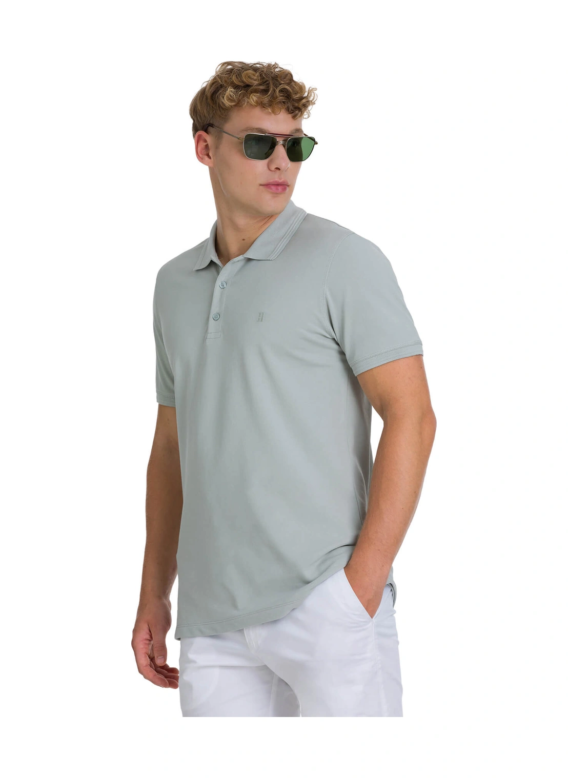 Hatemoğlu Yeşil Regular Fit 100% Pamuklu Polo Yaka Tişört 35227 608381