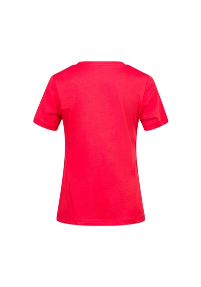 2as Alone Baskılı V Yaka Kadın T-shirt 406 Kırmızı