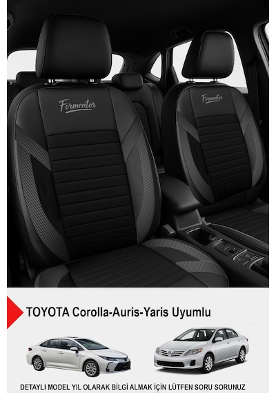 Formentor Tay Tüyü Oto Koltuk Kılıfı Toyota Corolla-auris-yaris Uyumlu Carbon