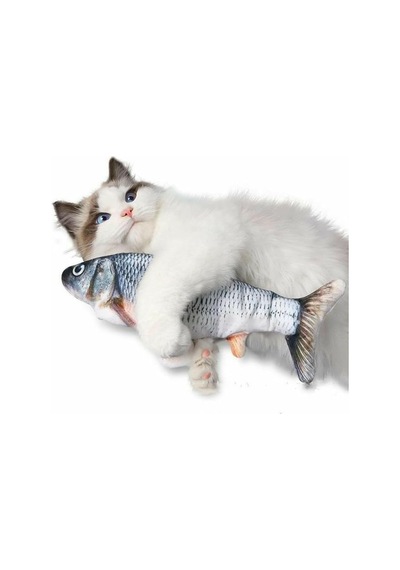 Catnipli Usb Şarjlı Kuyruk Sallayan Hareketli Balık Kedi Oyuncağı, İnteraktif Peluş Kedi Oyuncağı, Kedilerin Takip Etme, Yakalama Ve Avlanma İçgüdüsünü Destekleyen Eğlenceli Oyun Arkadaşı