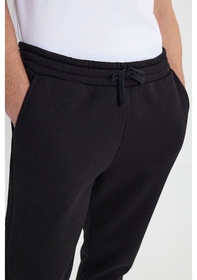 AC&Co / Altınyıldız Classics Erkek Sıyah Pamuklu Standart Fit Normal Kesim Cepli Eşofman Takımı Siyah
