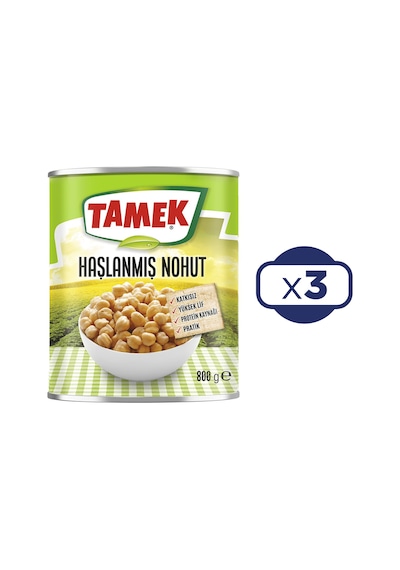 Tamek Haşlanmış Nohut 800 Gr X 3'lü Paket